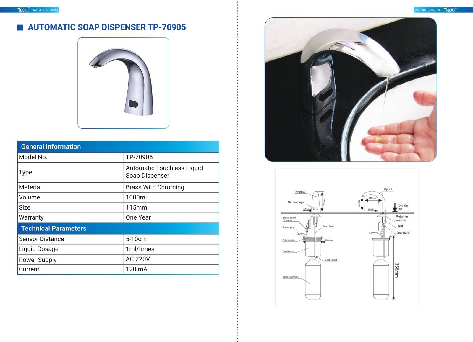 Thiết bị vệ sinh cảm ứng TPPRO Catalogue và Bảng giá mới nhất  /Page 24